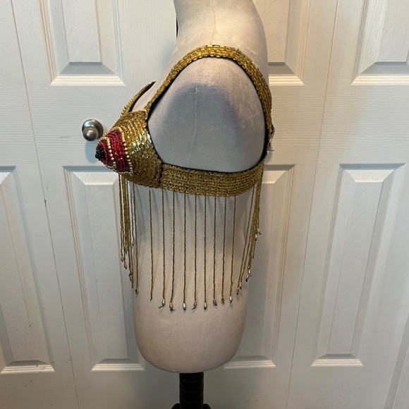 Hand beaded Belly Dancing bra - Picture 6 of 15